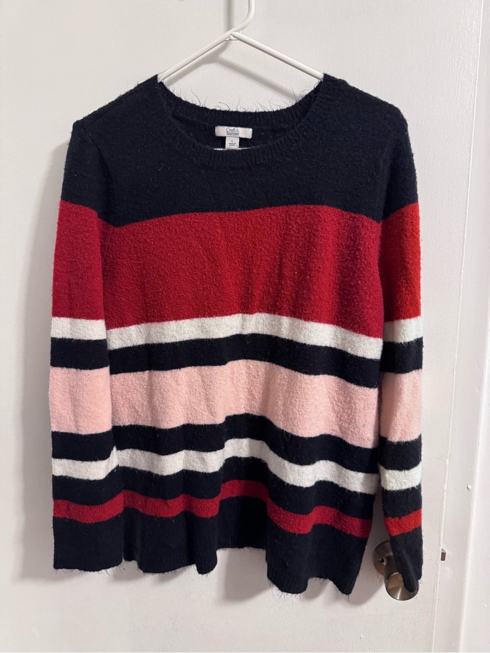 croft & barrow Navy Ribbed Knit Sweater